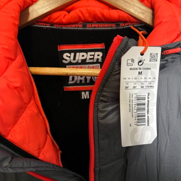 Original Fuji Superdry Jacket Coat Hooded Polar International Overhead M - Picture 7 of 7